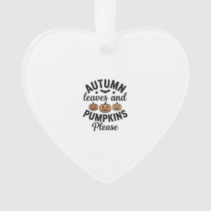 Autumn Leaves Pumpkins Please Vintage Halloween De Ornament