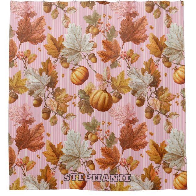Autumn Leaves & Pumpkins Seamless Pattern (Front)