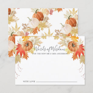 Autumn Leaves Pumpkins Words of Wisdom Card