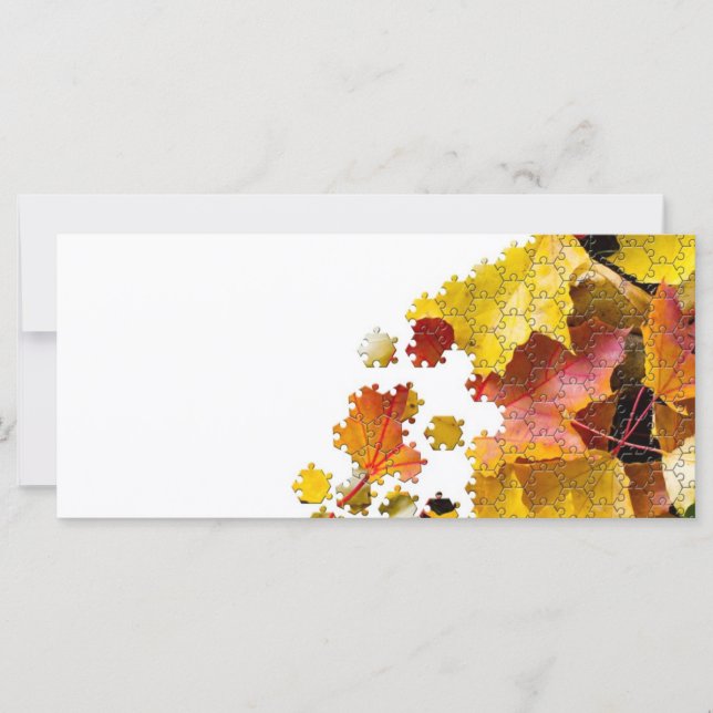 Autumn leaves puzzle-look image (Front)
