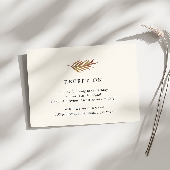 Autumn Leaves Reception Enclosure Card (Creator Uploaded)