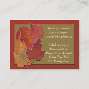 Autumn Leaves Reception Enclosure Card