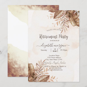 Autumn Leaves Retirement Party Invitation