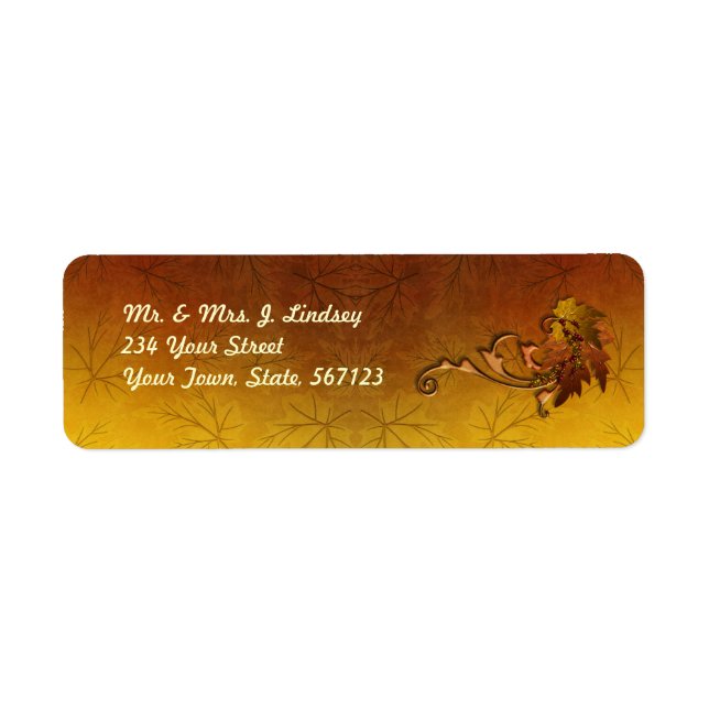 Autumn Leaves Return Address Labels (Front)