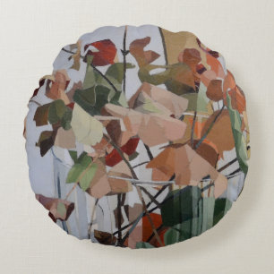 Autumn Leaves Round Pillow