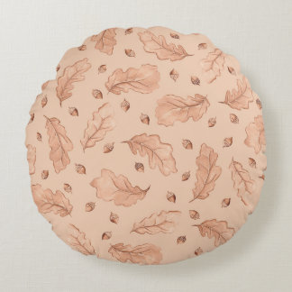 Autumn Leaves Round Pillow