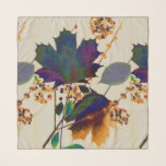 Autumn Leaves Royal Colours Chiffon Scarf<br><div class="desc">Lovely nature foliage collage of Autumn leaves and dried flowers. Custom digital artwork brings forth a stunningly colourful display. Perfect for gift giving or to decorate your own surroundings.</div>