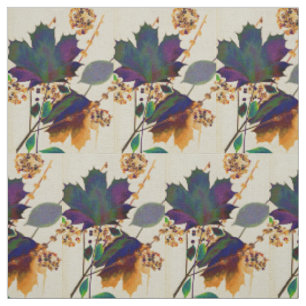 Autumn Leaves Royal Colours Fabric