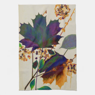 Autumn Leaves Royal Colours Kitchen Towel