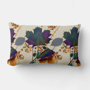 Autumn Leaves Royal Colours Lumbar Pillow