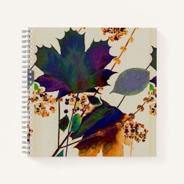 Autumn Leaves Royal Colours Notebook (Front)
