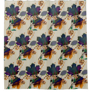 Autumn Leaves Royal Colours Shower Curtain
