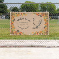 autumn leaves rustic script farm banner