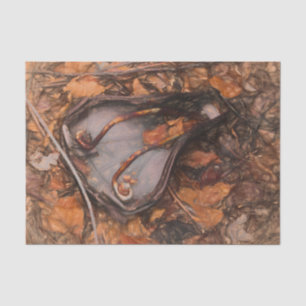 Autumn Leaves Rustic Vintage Country Bicycle Seat Tissue Paper