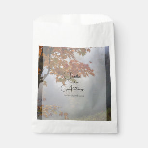 Autumn Leaves Rustic wedding favour bag