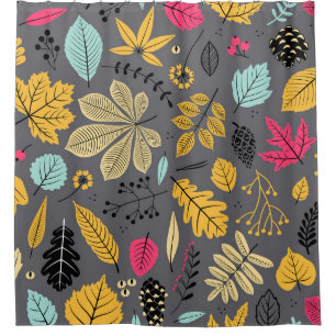 Autumn Leaves: Seamless Dark Pattern