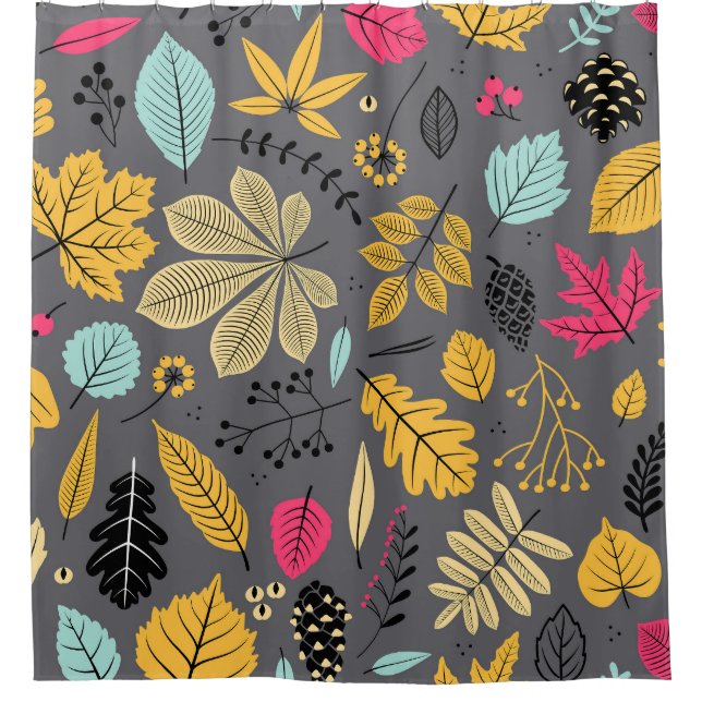 Autumn Leaves: Seamless Dark Pattern (Front)