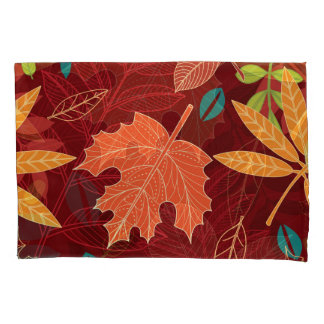 Autumn Leaves: Seamless Nature Pattern Pillowcase