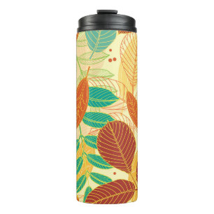 Autumn Leaves Seamless Pattern Thermal Tumbler