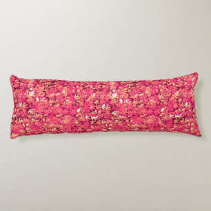 Autumn leaves, shades of red and orange body pillow