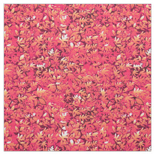 Autumn leaves, shades of red and orange fabric