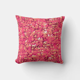 Autumn leaves, shades of red and orange throw pillow
