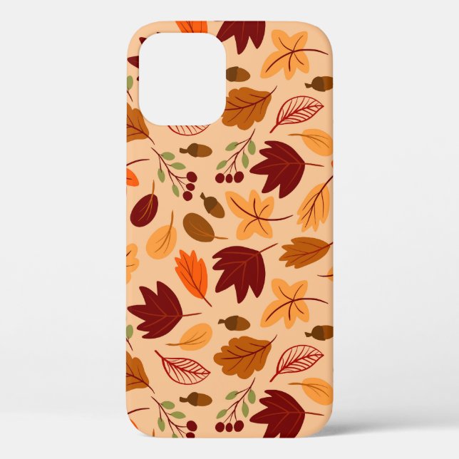 Autumn leaves, simple childish seamless pattern. Case-Mate iPhone case (Back)