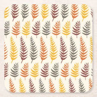 Autumn Leaves Square Paper Coaster