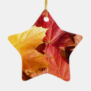 Autumn leaves - Stunning! Ceramic Ornament