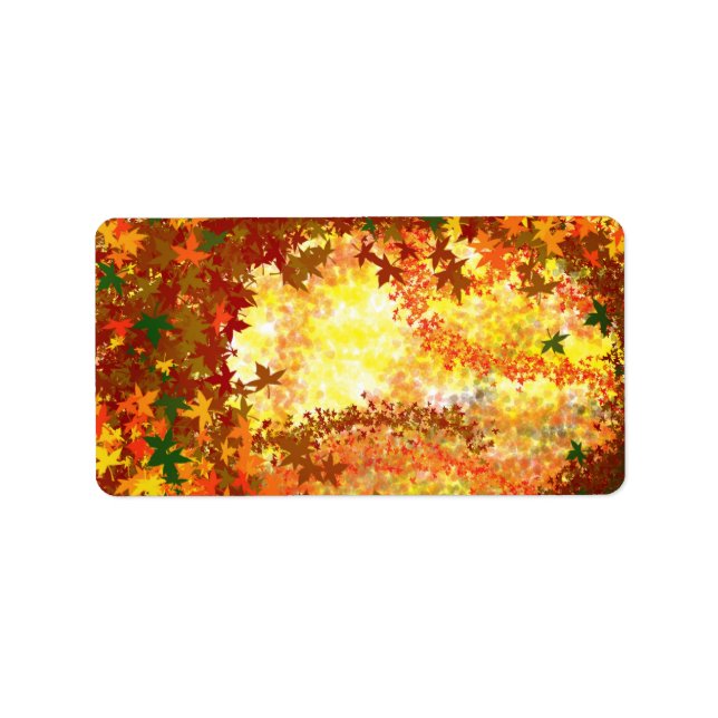 Autumn Leaves Swirl Customizable Label (Front)