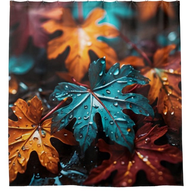 “Autumn Leaves Symphony:Raindrops on Fall Foliage" (Front)