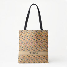 Autumn Leaves Tan Pattern Tote Bag