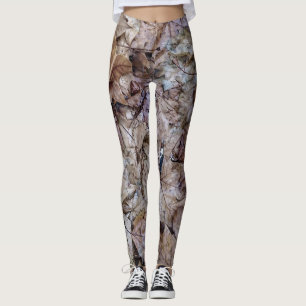 Autumn leaves tapestry print leggings