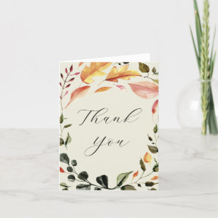 Autumn Leaves Thank You Card