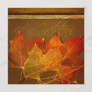 Autumn Leaves Thanksgiving Custom Personalized Invitation