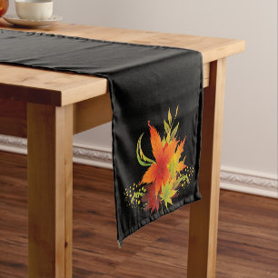 Autumn Leaves Thanksgiving   Short Table Runner