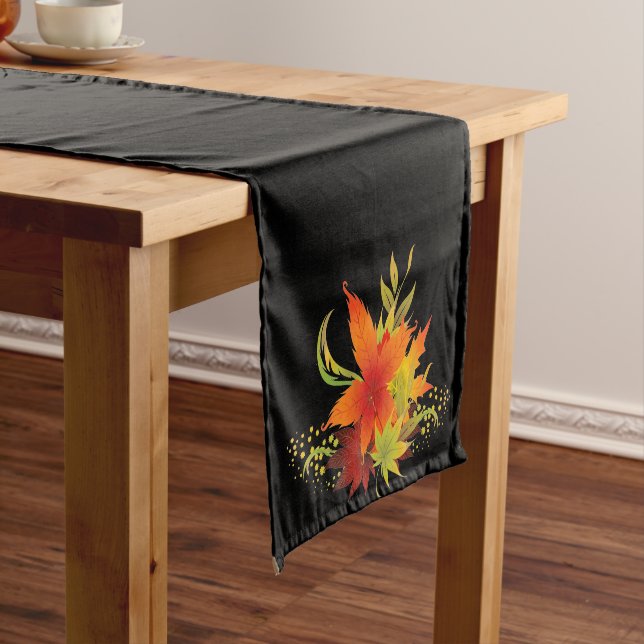 Autumn Leaves Thanksgiving   Short Table Runner (In Situ)