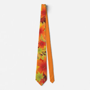 Autumn Leaves Thanksgiving Tie