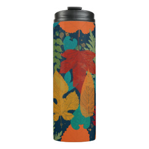 Autumn leaves thermal tumbler