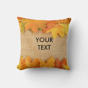 Autumn leaves throw pillow
