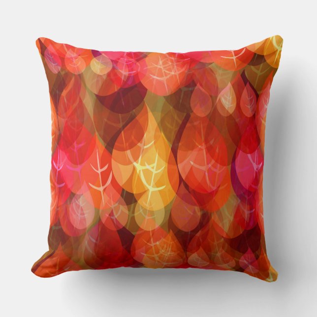 Autumn Leaves Throw Pillow (Front)