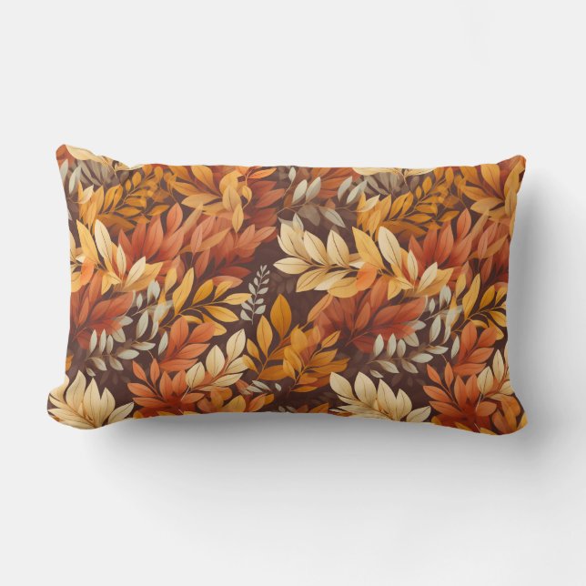 Autumn Leaves Throw Pillow (Front)