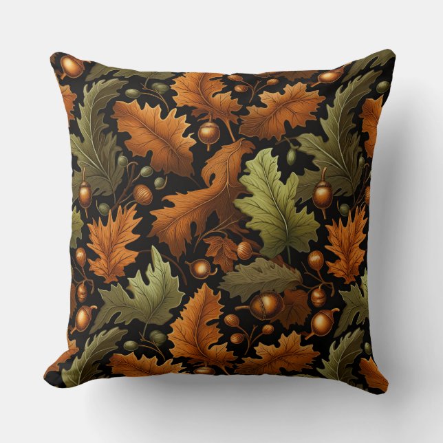 Autumn Leaves Throw Pillow (Front)