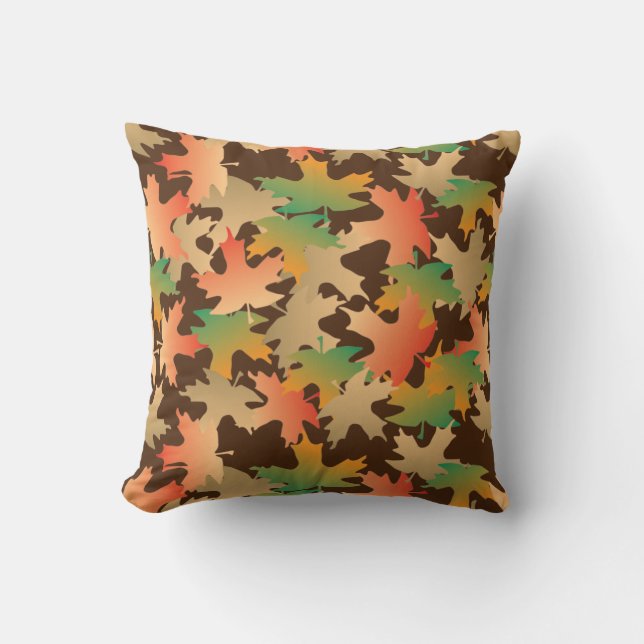 Autumn Leaves Throw Pillow (Front)