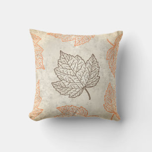 Autumn leaves throw pillow