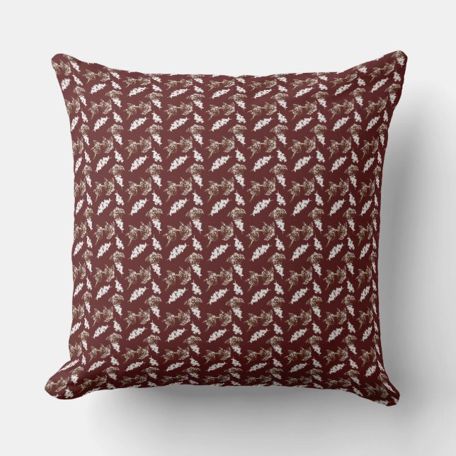 Autumn Leaves Throw Pillow (Front)