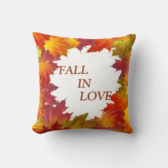 Autumn Leaves Throw Pillow (Front)