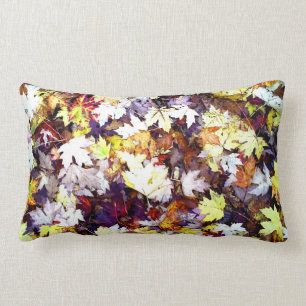 Autumn leaves throw pillow   fall scene