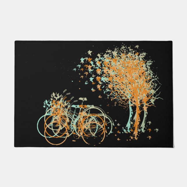 Autumn Leaves Trees Doormat (Front)