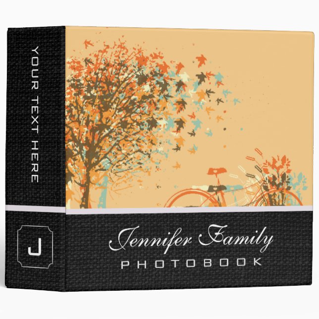 Autumn Leaves Trees Family Photo Books Binder (Front/Spine)